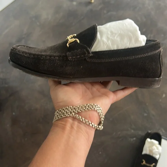 Gucci women’s Dark Brown Suede Loafers - Picture 8 of 12